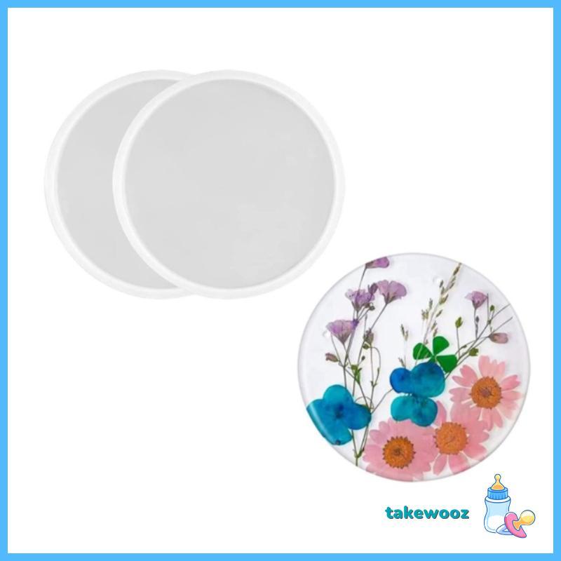 TAKE Coaster Moldes Resina Bandeja Redonda Molde Silicone Forma Disco Fundição Epóxi Para Tapete Copo