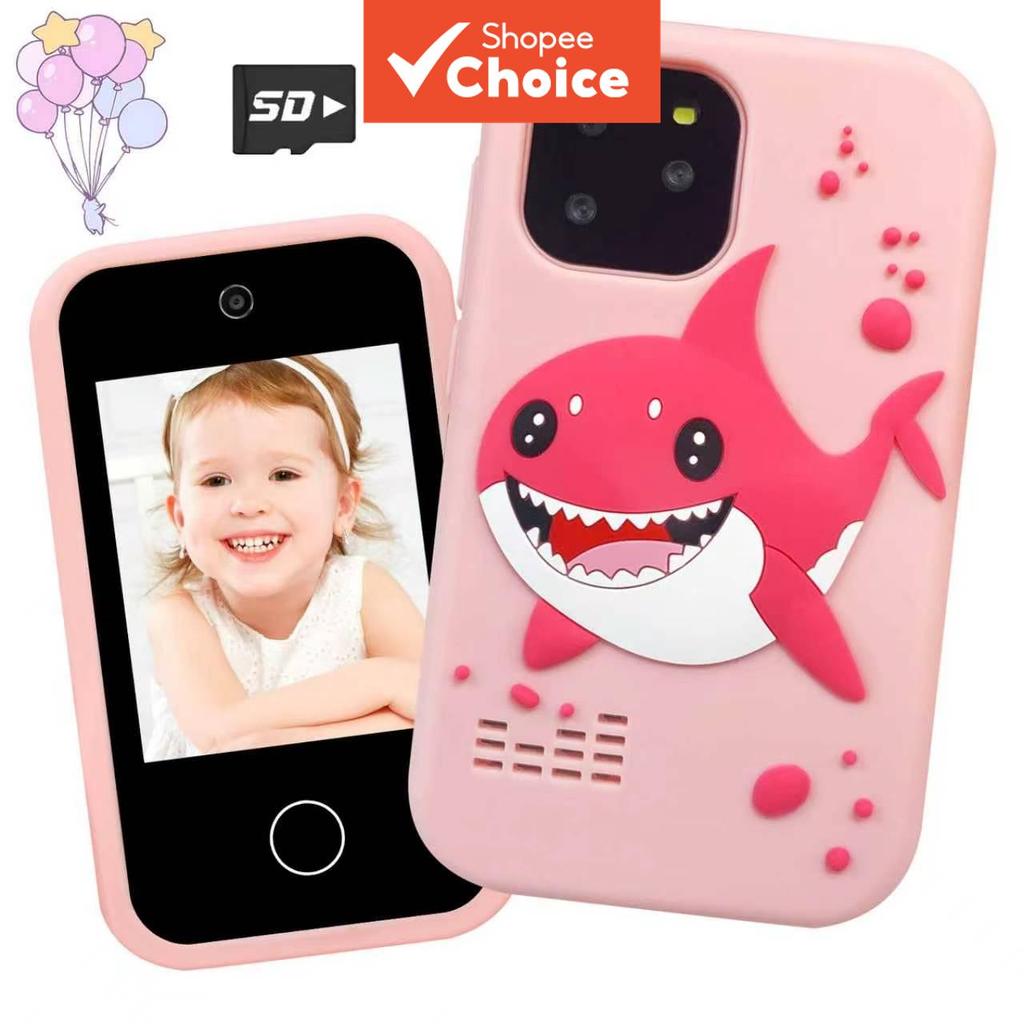 Smartphone Infantil 2,8 Polegadas HD Tela Sensível ao Toque Câmeras Duplas Para Fotos e Vídeos Lanterna Relógio Música