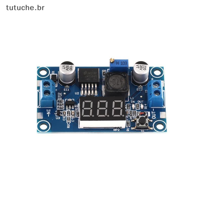 TU LM2596 DC Ajustável Step Down Conversor Regulador De Tensão Display LED Voltímetro Bu Adaptador Módulo De Fonte De Al
