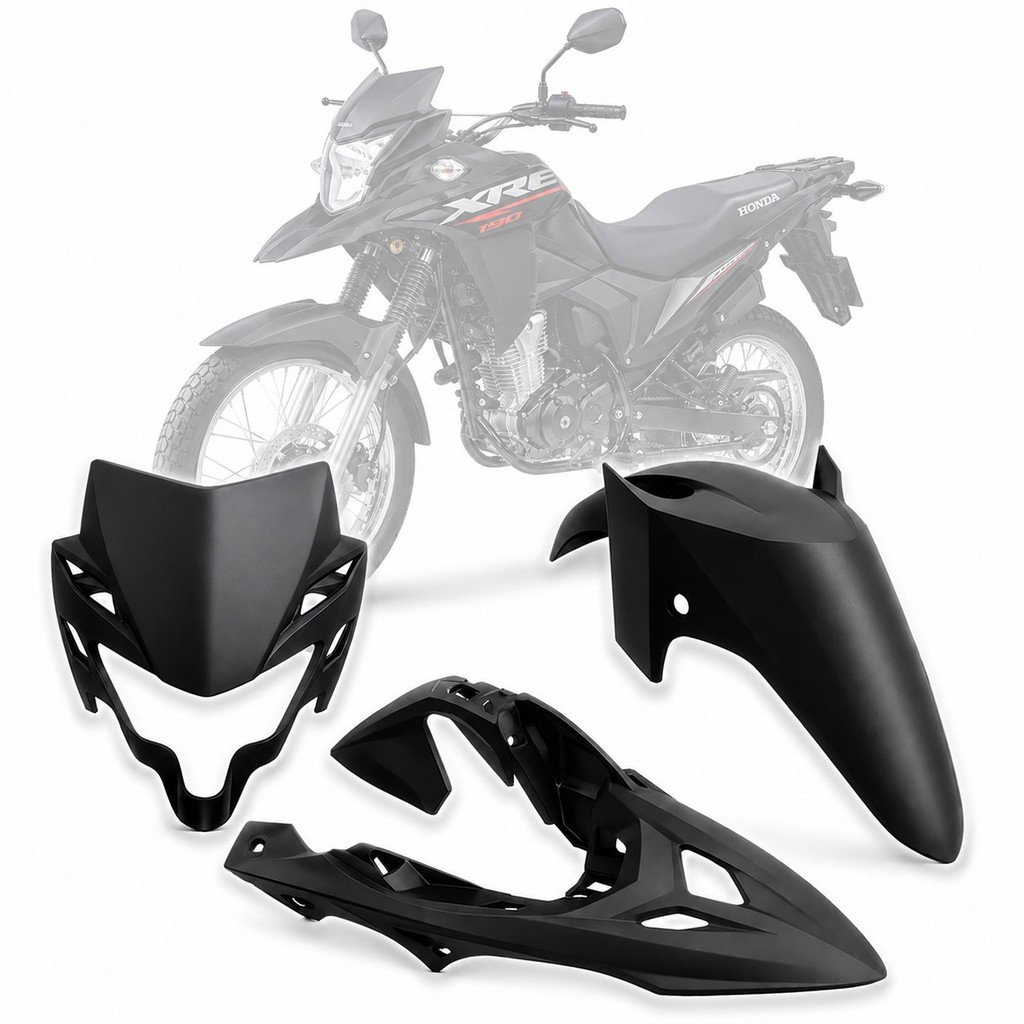 Kit Carenagem Xre 190 Bico Frontal Carenagem Do Farol Paralama Moto 3 Peças 2016 2017 2018 a 2024