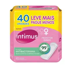 Absorvente Intimus Protetor Diário Antibacteriano sem Abas Embalagem com 40 Unidades