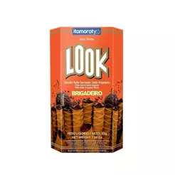 Biscoito Wafer Look em Stick Brigadeiro 55g - Embalagem com 20 Unidades