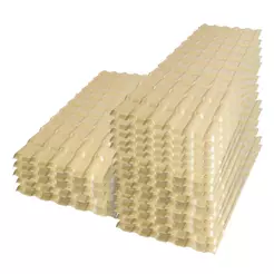 Kit com 20 Telhas PVC Plan Afort Marfim 2,42x0,88m 6 Ondas
