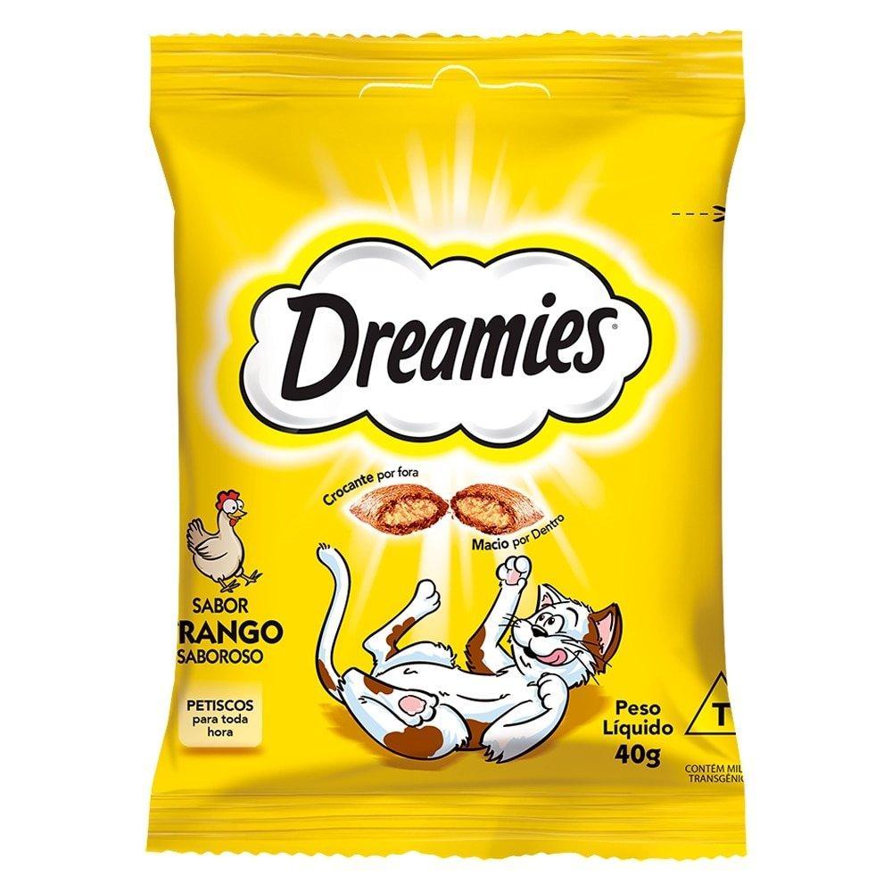 Ração Dreamies Frango 40g - Embalagem com 22 Unidades