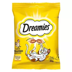 Ração Dreamies Frango 40g - Embalagem com 22 Unidades