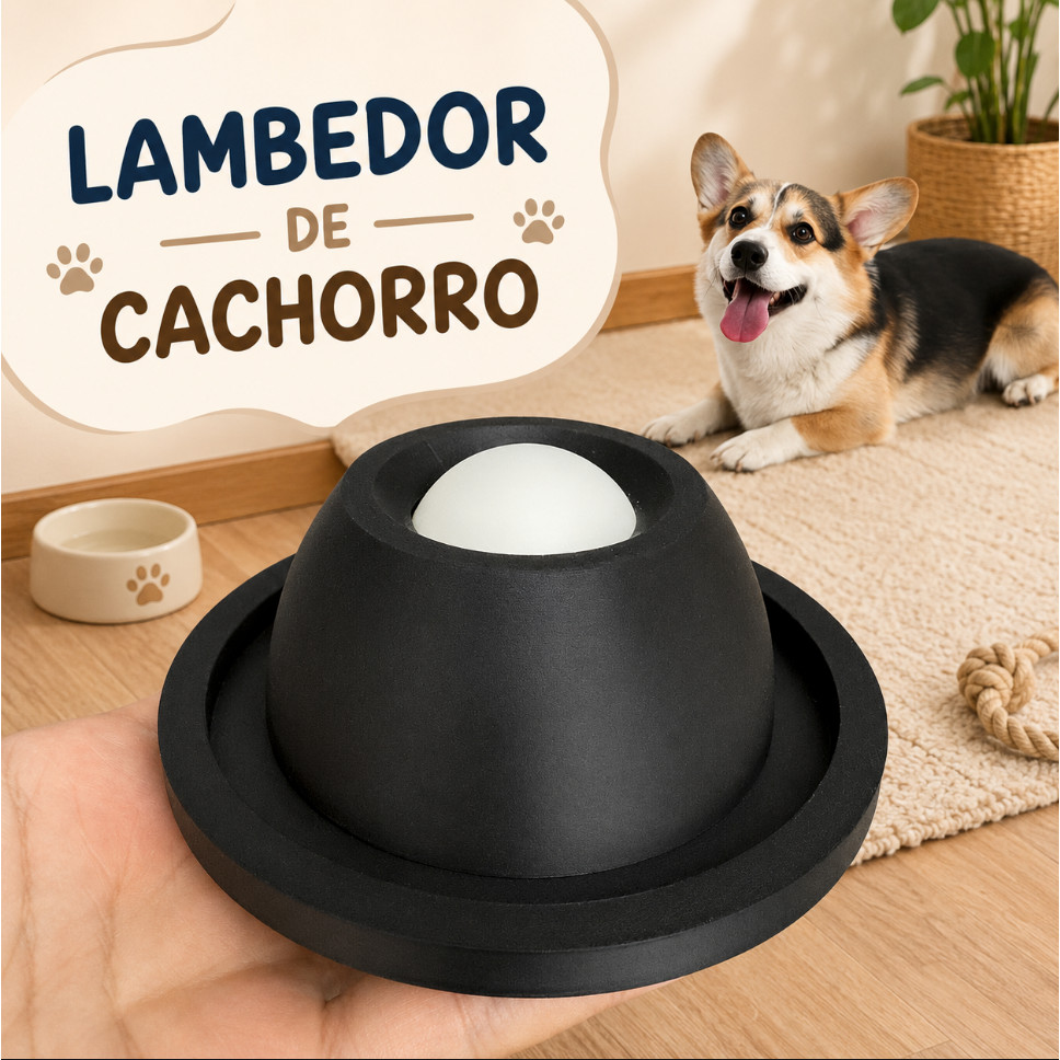 Lambedor Canino Comedouro Iogurte Brinquedo Interativo Alimentador Pet Bola Giratória Anti Ansiedade