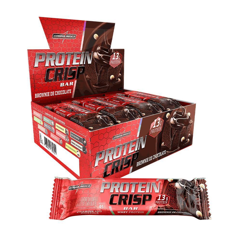 Barra de Proteína Whey Crisp Bar 12un Integralmedica - Proteína de Qualidade, Baixa Caloria e Muito Sabor