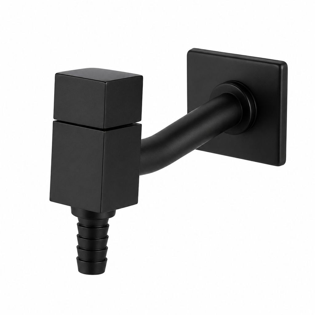 Torneira luxo de jardim tanque com bico metal 11 cm - Preto
