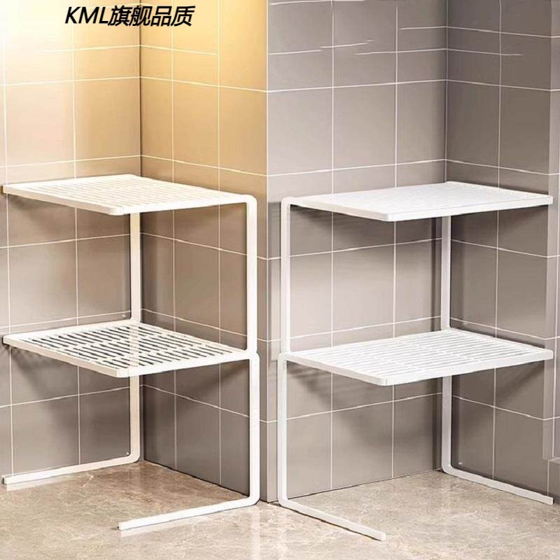 Armário em camadas rack de cozinha pote rack prateleira fogão talheres rack armazenamento sob pia dupla camada pote tige