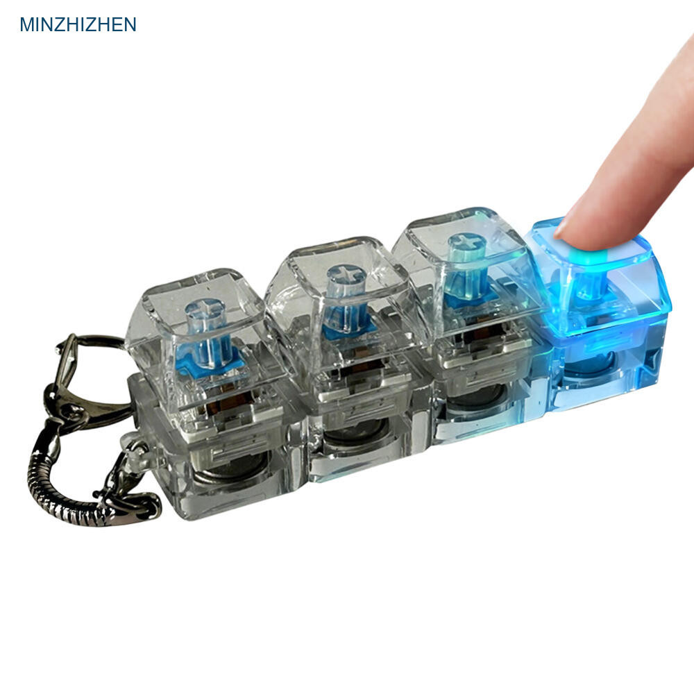 Teclado Brinquedo Fidget Clicker Brinquedos Chaveiro Com Luzes Coloridas Dedo Gadget Alívio Do Estresse Para Adultos E C