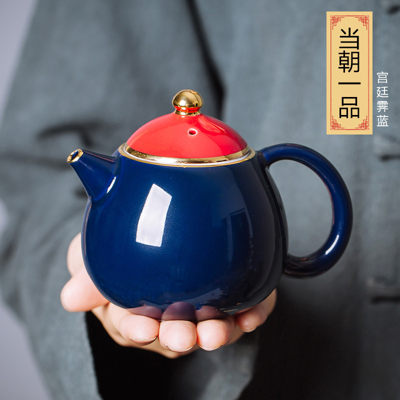Dang dinastia Yipin bule de cerâmica doméstico Kung Fu conjunto chá bule Dehua alta porcelana branca único pote filtro f