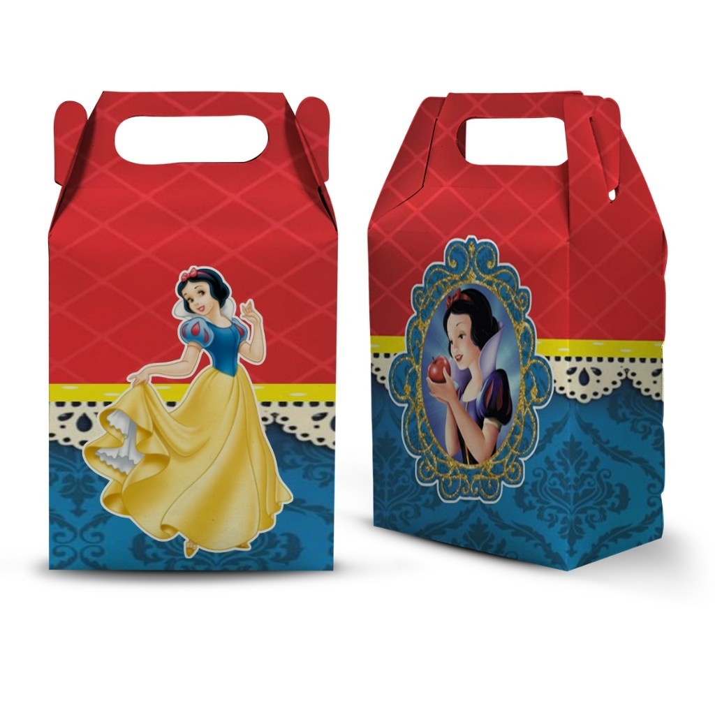 10 CAIXA MILK MALETINHA TEMA  BRANCA DE NEVE LEMBRANCINHA PARA FESTA
