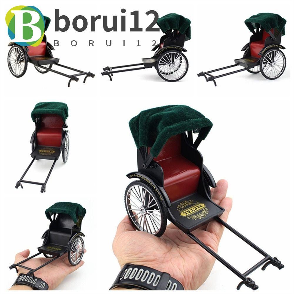 Brinquedo De Triciclo De Simulação BORUIB , Modelo Em Miniatura De Três Rodas Bicicleta Liga