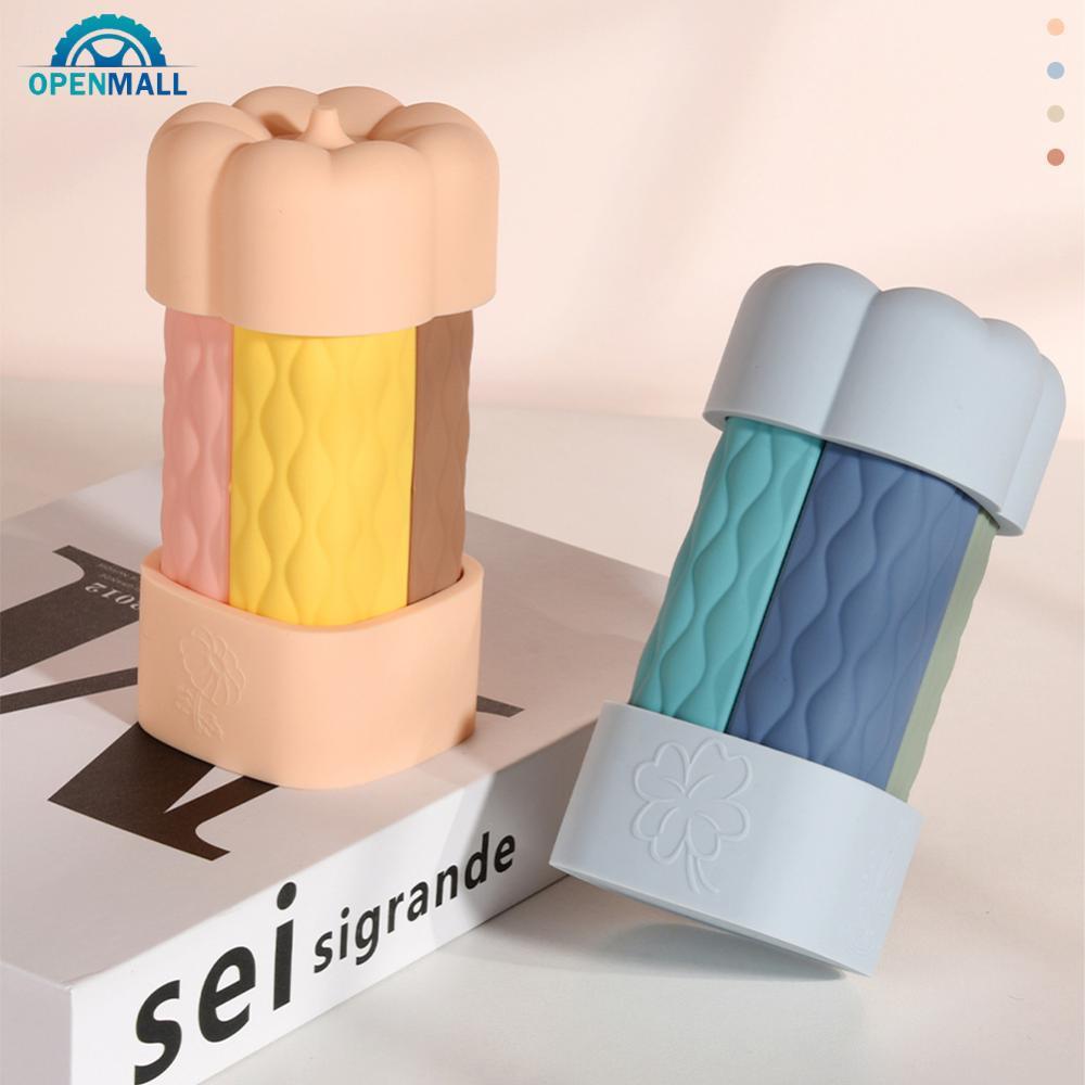 OPENMALL 4 Em 1 60ML Dispensador De Silicone Garrafa Squeeze Portátil Viagem Chuveiro Gel Shampoo Macaron Recarregável L