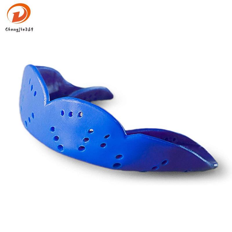 [Novo C] Protetor Bucal Esportivo EVA De Dentes Adultos Proteção De Dente Basquete Rugby Boxe Karate , Azul