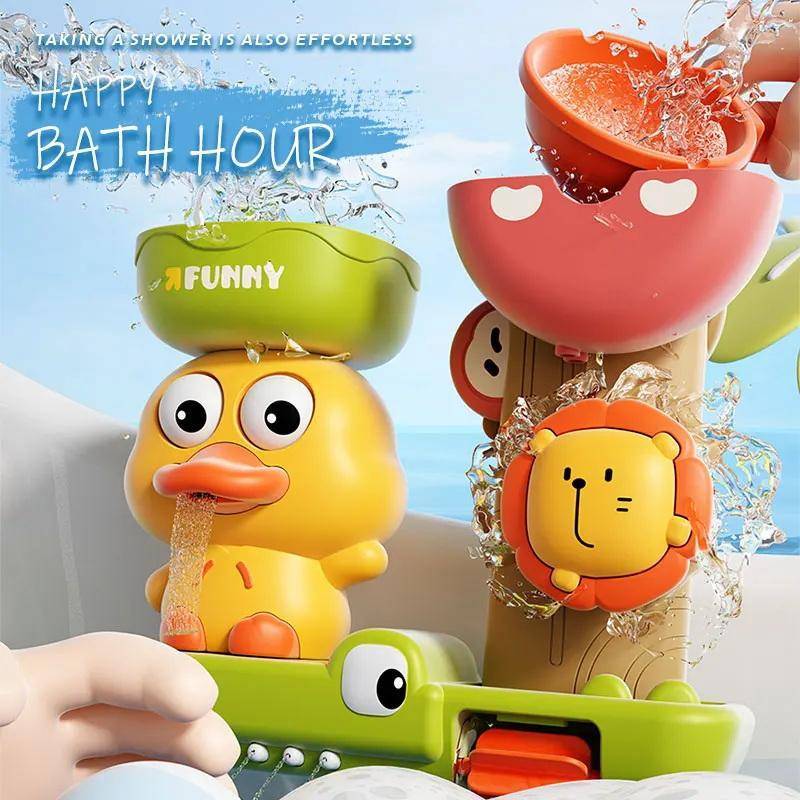 Brinquedo De Banho Para Bebês Em Formato De Flor/, Brincar Com Água Leão , Roda D'água , Diversão Crianças No Chuveiro ,