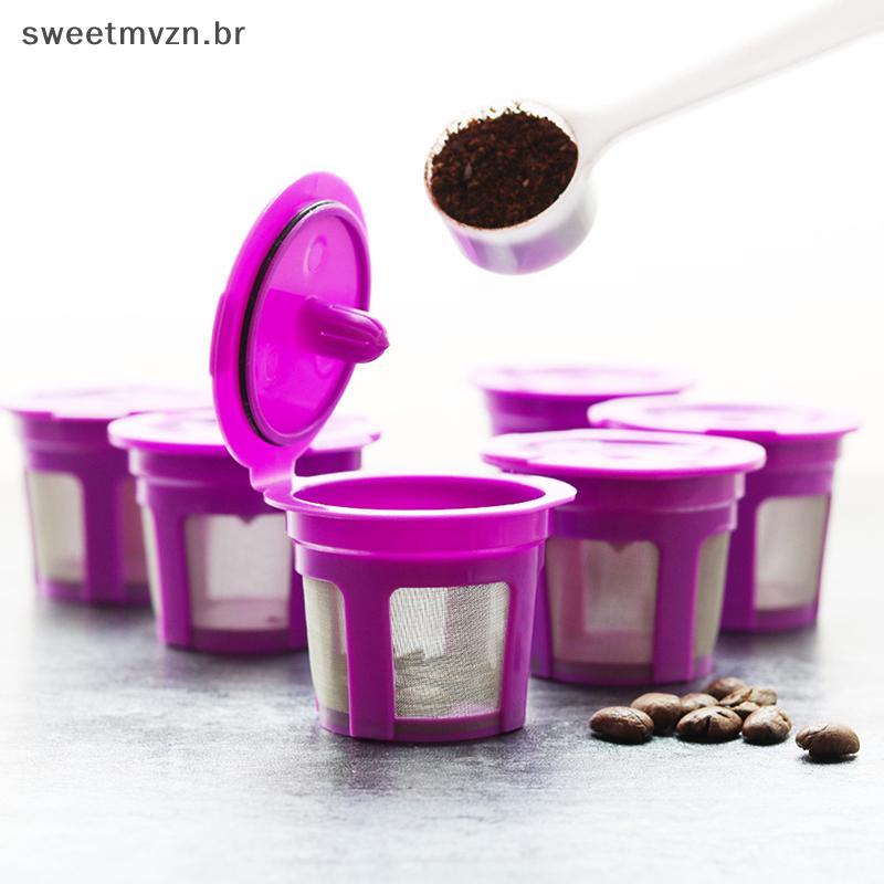 Copos K Reutilizáveis sweetmvzn Para Keurig-Cafeteiras De Ajuste Universal 1.0 E 2.0-Filtros De Café Kcups Recarregáveis