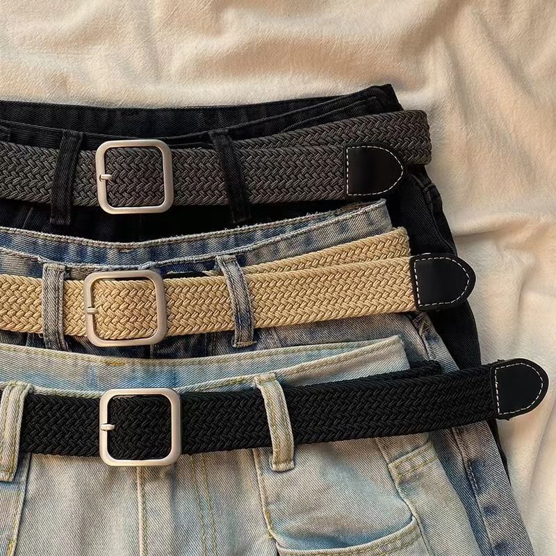 Homens mulheres cinto pino fivela cinto de lona Casual macacão cinto na moda estudante juventude treinamento militar ao