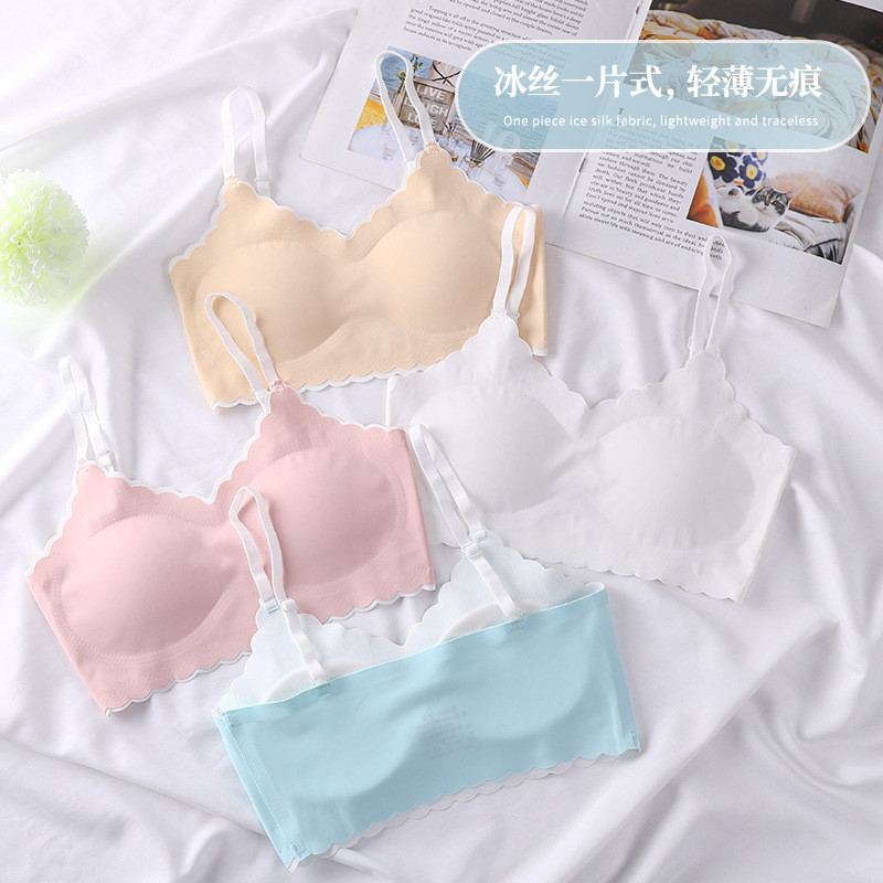 Meninas finas roupa interior de desenvolvimento pequeno colete júnior estudantes do ensino médio roupa interior feminina