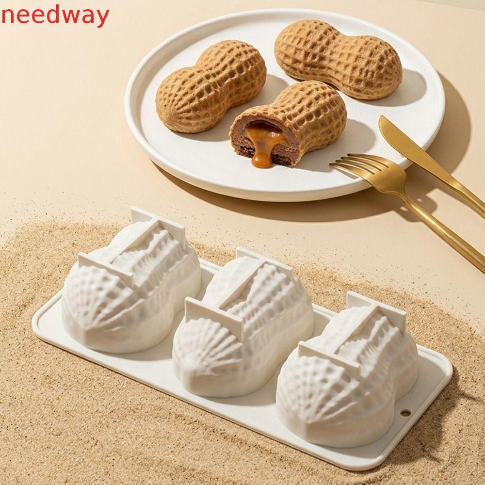 Molde De Bolo De Mousse NEEDWAYB , Forma De Amendoim 3D , Silicone De Tamanho De 8 Polegadas Cozimento De Qualidade Alim