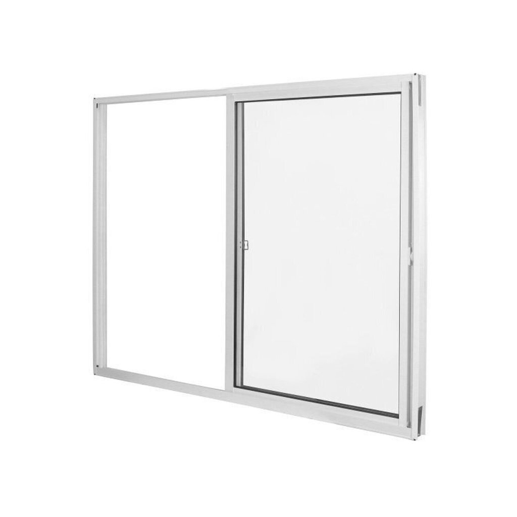 Kit com 2 Janelas de Alumínio de Correr 100x100cm Vidro Liso Linha Soft MGM Branco