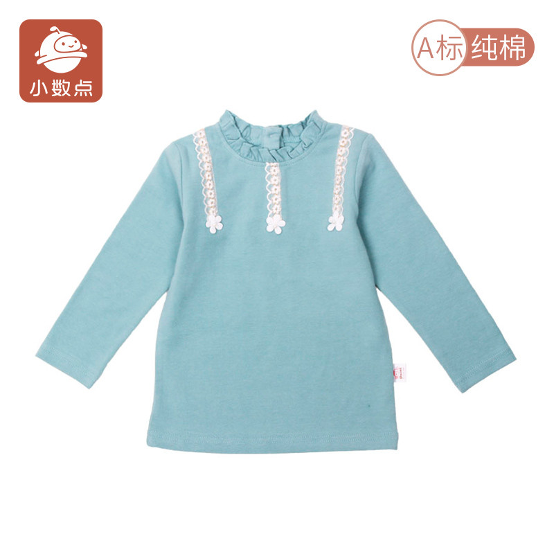 Pequenos pontos roupas infantis meninas manga comprida camiseta ano primavera outono bebê algodão crianças topos 1-5 ano