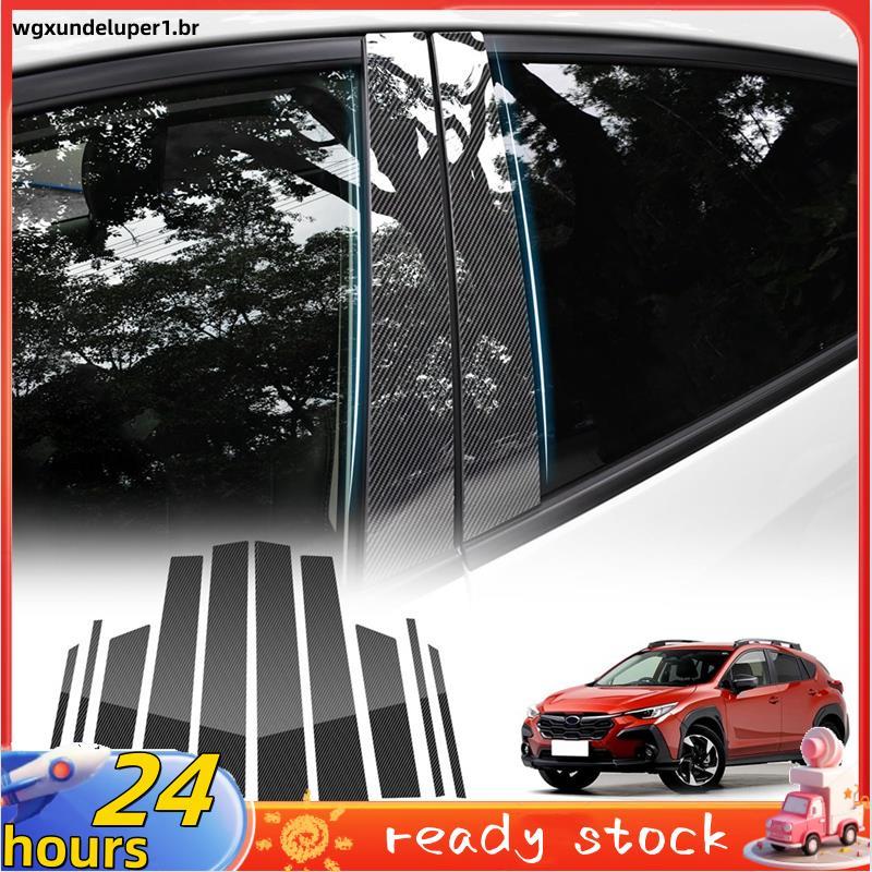 Para Crosstrek 2023 2024 Carro B Pilar Posts Porta Janela Guarnição Exterior Decoração Adesivo Acessórios , Fibra De Car