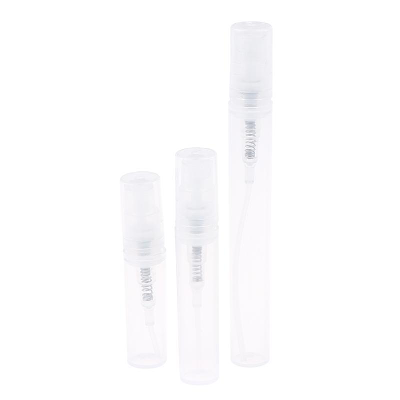 JTN 10 Pçs 2/3/5ML Mini Plástico Transparente Vazio Perfume Garrafa Recarregável Atomizador Recipiente Feminino Viagem F