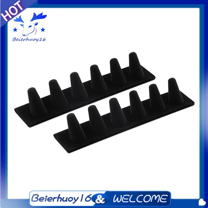 Display De Suporte De Anel De Veludo Preto (2 Peças) Para Joias , Venda