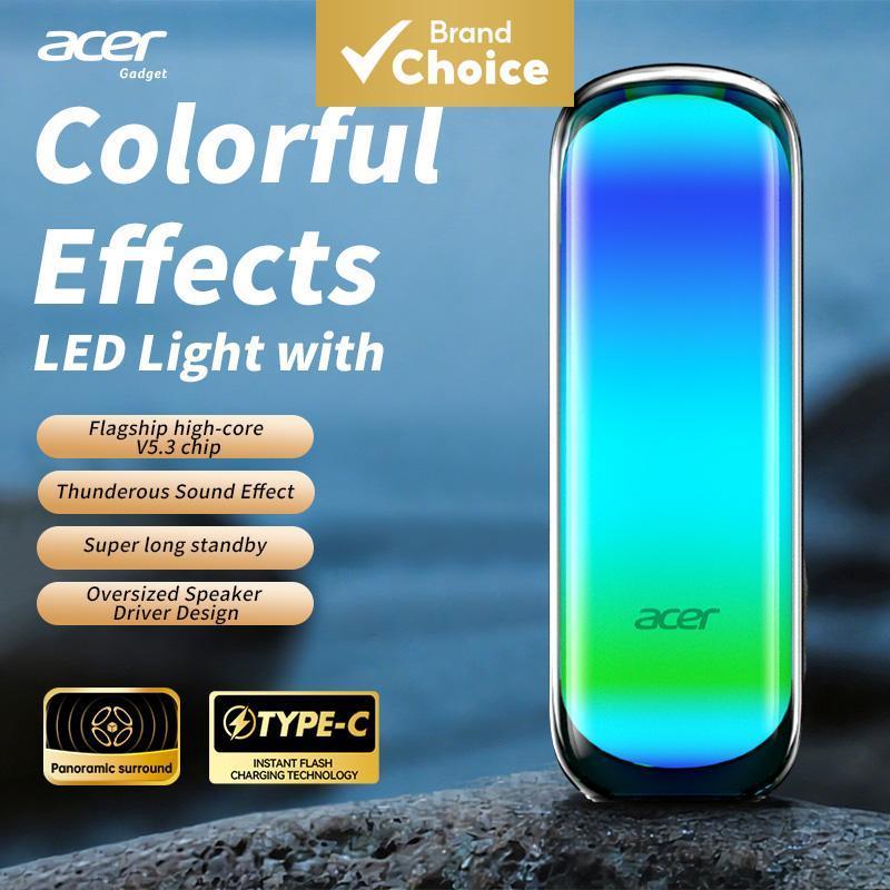Mini Caixa de Som Bluetooth Acer OSK253 - Estéreo TWS, Graves 10W, Portátil, Rádio FM, AUX, Cartão TF, para Ambiente