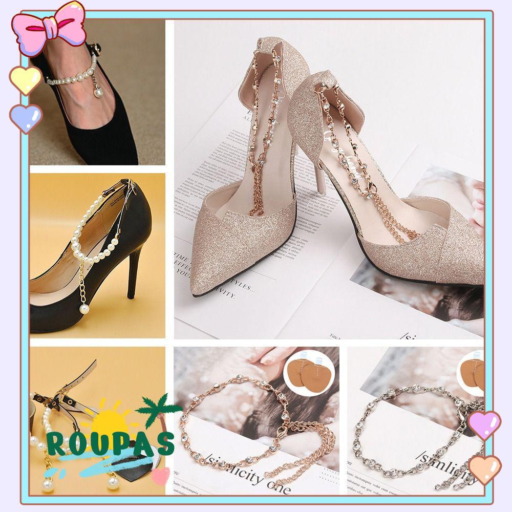 ROUPAS Sapatos De Salto Alto Correias Corrente Tornozeleiras Tornozelo Segurando Antiderrapante Decorações
