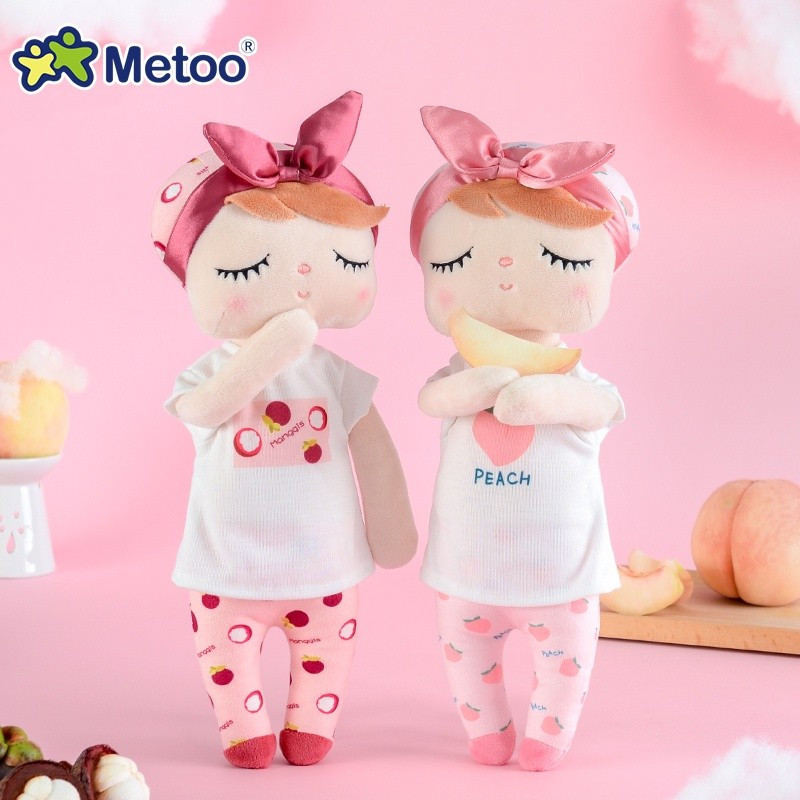 Metoo Angela 34cm brinquedo de pelúcia com tema de frutas abacate melancia pêssego brinquedo macio de pelúcia brinquedo