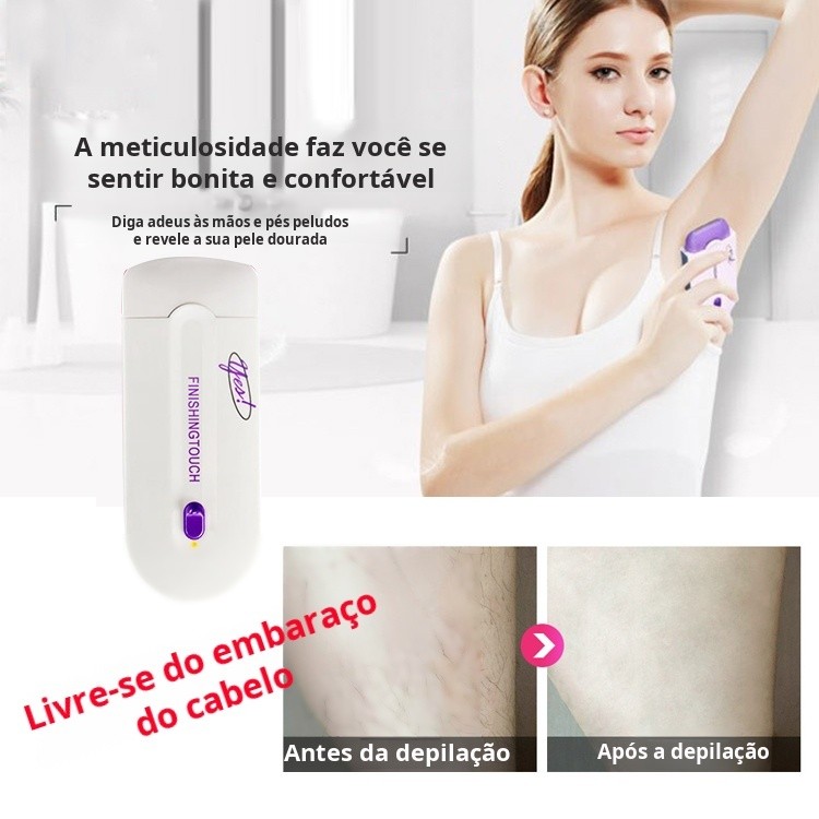 【Luz Azul Premium】Instrumento De Depilação Láser Afeitadora Eléctrica Luz Azul/Depilador Portátil/Sem Dor