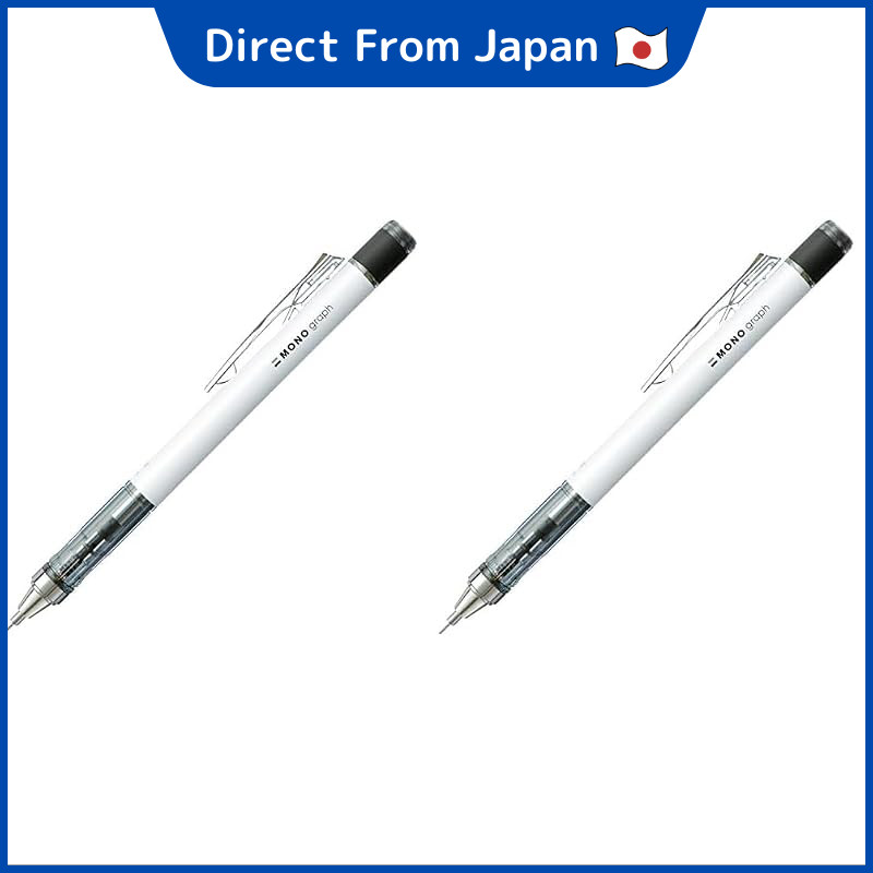 Tombow Pencil Mono Graph Mechanical Pencil 0.5mm Neon White with Shake Lead Mechanism DPA-134A