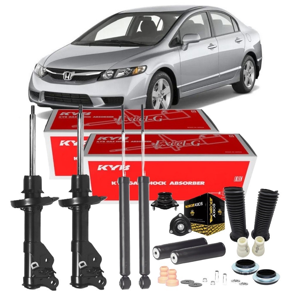 KIT 4 AMORTECEDORES HONDA NEW CIVIC 2007 ATÉ 2011 + KITS COXIM AXIOS em Oferta na Shopee