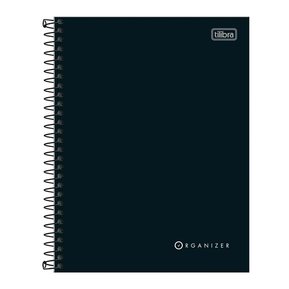 Caderno executivo capa dura colegial 80 folhas Organizer Tilibra