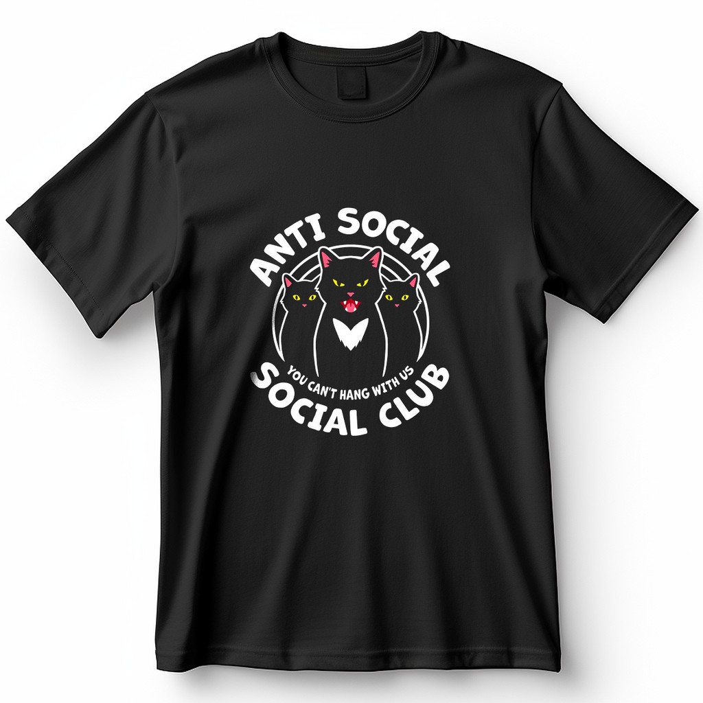 Camiseta Unissex Anti Social Social Club You Cant Hang With Us Blusa Streetwear Alternativa T-shirt Camisa 100% Algodão