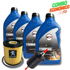 KIT TROCA DE ÓLEO 10W40 (PEUGEOT 307 1.6 16V) +FILTROS