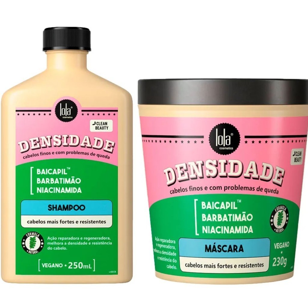Kit Lola Cosmetics Reparação Densidade - Shampoo e Máscara de Reconstrução em Oferta na Shopee