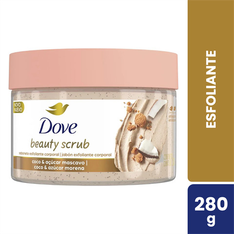 Esfoliante Corporal Dove Beauty Scrub Coco & Açúcar Mascavo Com 280g