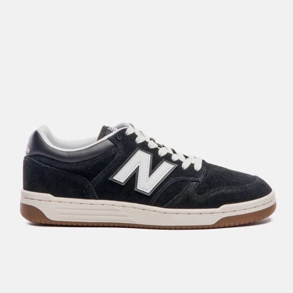 Tênis New Balance 480 Preto Bege Claro BB480HEB em Oferta na Shopee