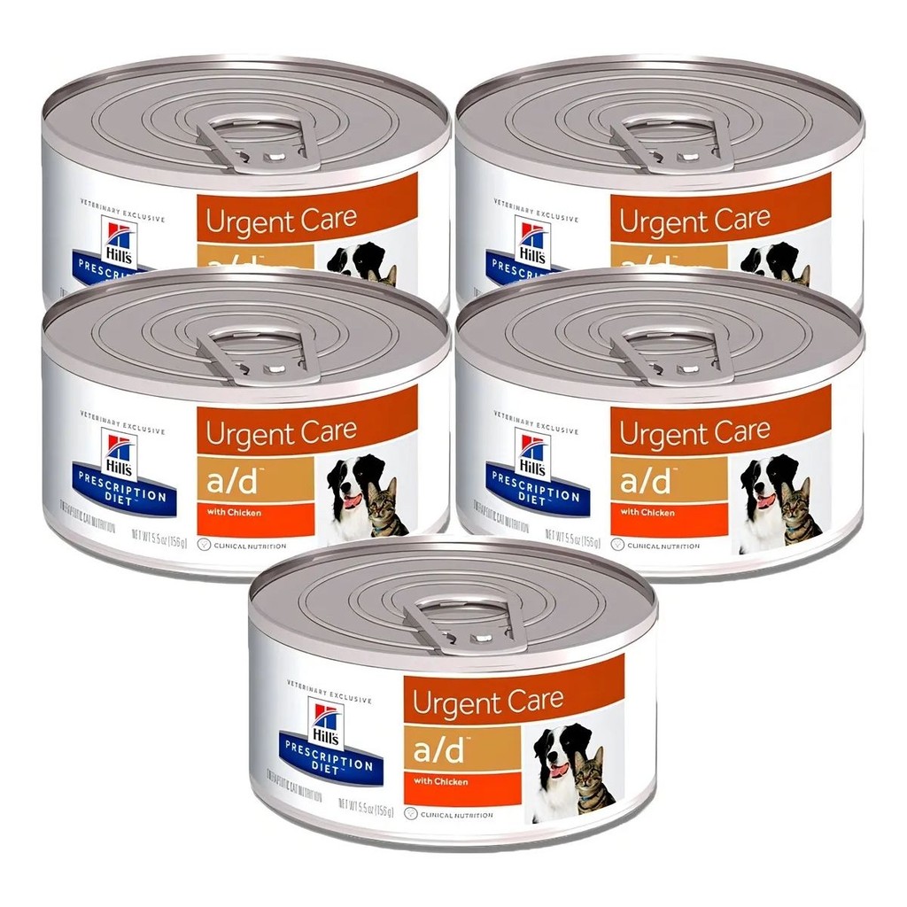 5un Ração Úmida Hills Prescription Diet A/D Cuidados Críticos para Cães e Gatos - 156g