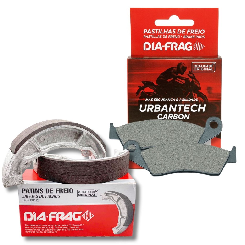 Pastilha e Lona de Freio Nxr 150 Bros / Crf 230 / Biz 125 Diafrag em Oferta na Shopee