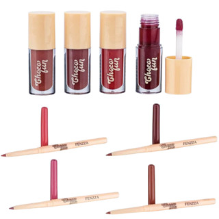 Kit Tint Cream Gloss + Lápis Contorno Labial Retrátil Choco Fun Fenzza - Fondue, Cookie, Ganache, Tiramissu, Bombom em Oferta na Shopee