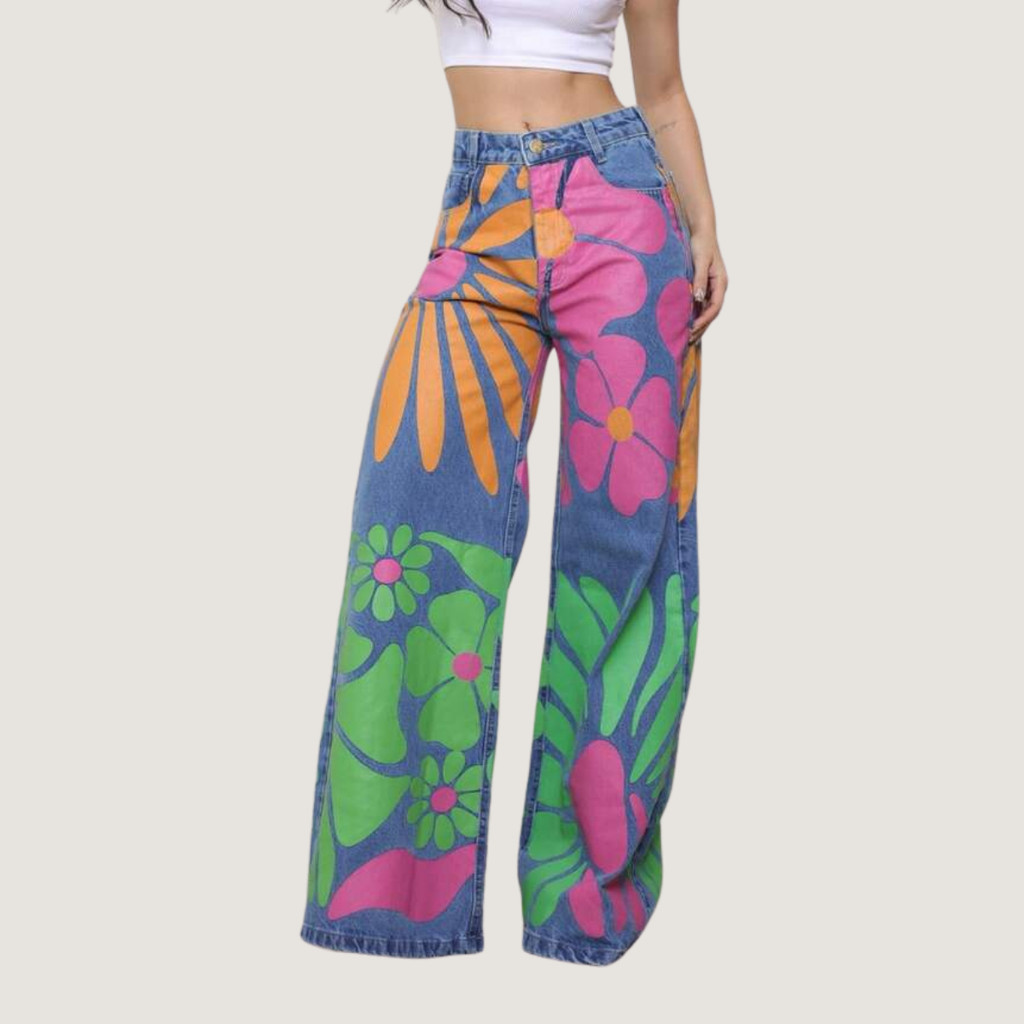 Calça Jeans Feminina Wide Leg Pantalona Cintura Alta Estilo Flare Moderna Casual Urbana