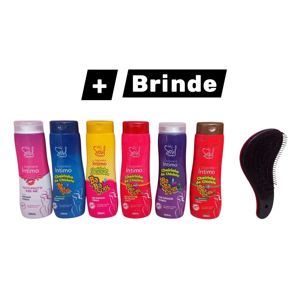 Kit  04 Sabonete  Intimo Feminino SOUL  200ml  + Brinde