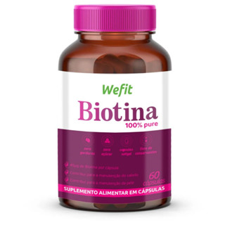 Biotina Pote C/60 Cápsulas Wefit em Oferta na Shopee