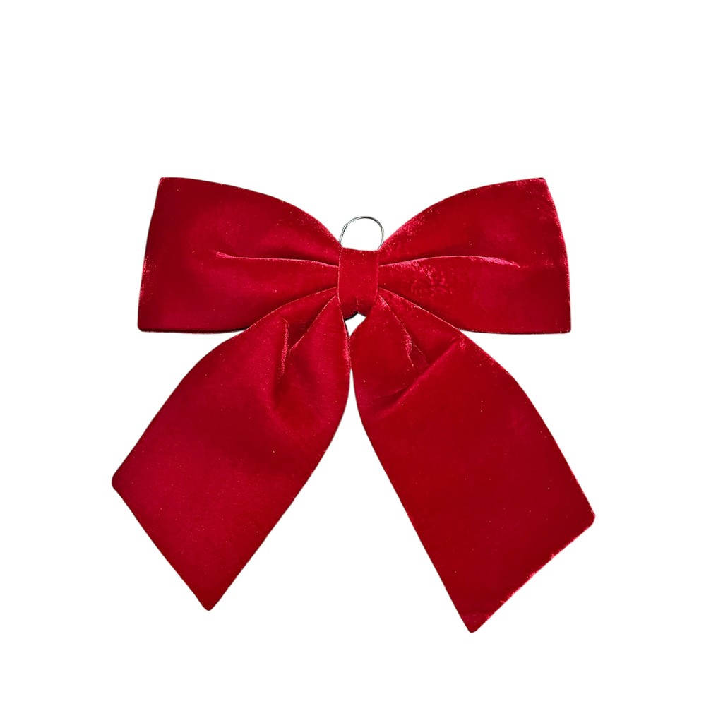 Laço vermelho aveludado enfeite natal vila natalina 35cm 45cm e 60cm