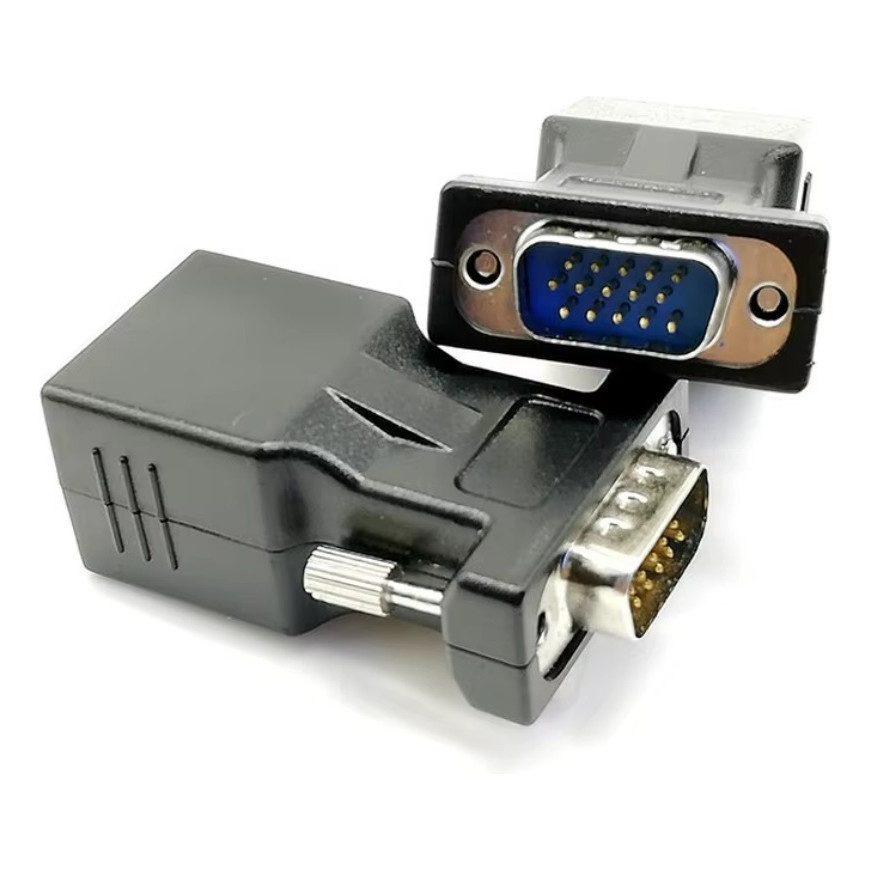 2 Peças Adaptador Extensor Vga Video Via Cabo Rede Rj45 em Oferta na Shopee