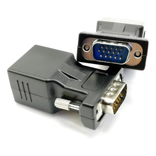 2 Peças Adaptador Extensor Vga Video Via Cabo Rede Rj45 em Oferta na Shopee